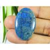 55 Karat Echter Neonblauer Apatit Ovaler Kristall Cabochon Loser Edelstein 23X37MM SK-2107