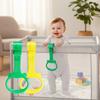 Plastic Baby Crib Ring Cartoon Hanging Ring Portable Stroller Hook  Playpen Accessories