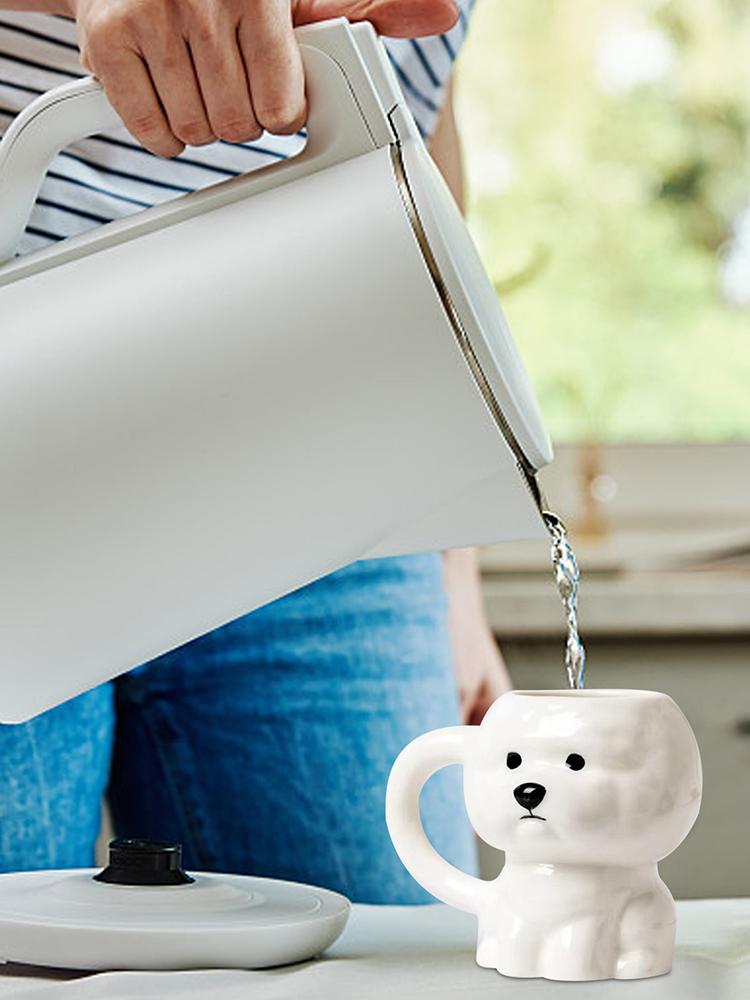 Bichon Frisé Welpe Keramiktasse Neuheit Welpen Tassen Kreativ Lustig Haus Trinkbecher Kaffeetasse Paar Tasse Festival Geschenk