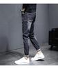 Men's Trendy Ripped Slim Fit Nine-Point Skinny Jeans - Elastic, Breathable, Casual Summer Wear