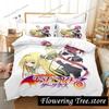 Постельное белье Love Ru Односпальное Полуторное Двуспальное Евро Размер Кинг-Сайз Комплект для Спальни Взрослого Ребенка Пододеяльник Комплекты 3D Печать Аниме Комплект Простыней