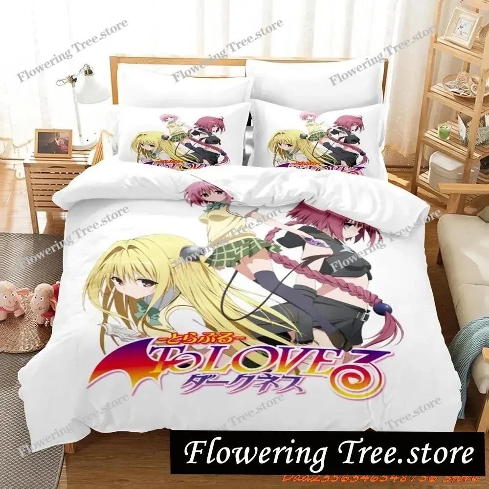 Постельное белье Love Ru Односпальное Полуторное Двуспальное Евро Размер Кинг-Сайз Комплект для Спальни Взрослого Ребенка Пододеяльник Комплекты 3D Печать Аниме Комплект Простыней