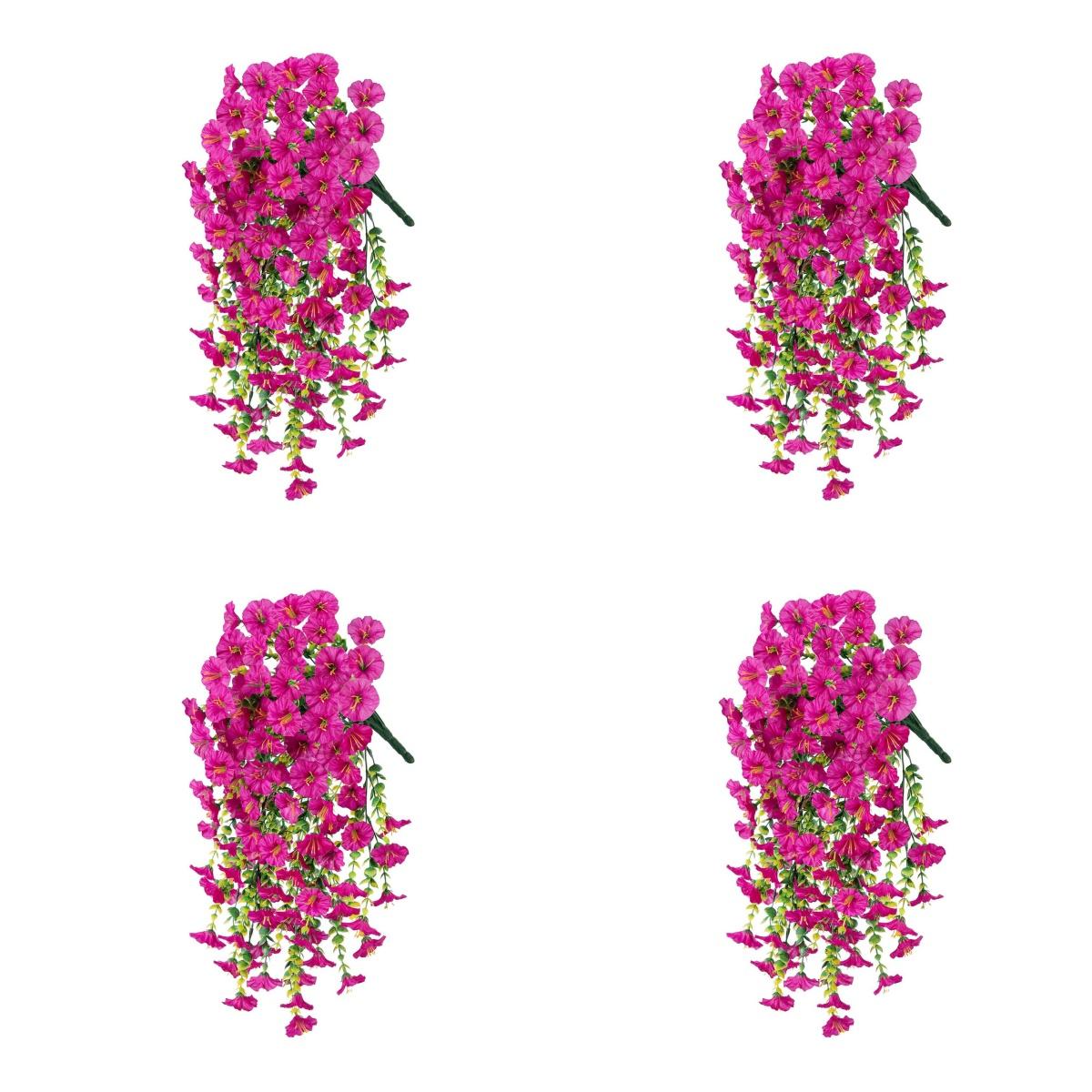 

2 шт. искусственные подвесные цветы петунии, устойчивые к ультрафиолетовому излучению, многоразовые искусственные петунии для праздничного оформления свадебной вечеринки на открытом воздухе 4pcs розы красного