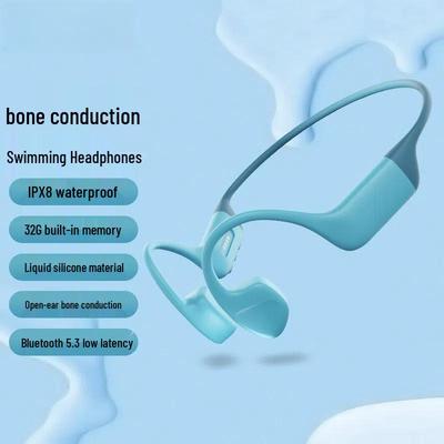 Waterproof True Bone Conduction Bluetooth Swimming Earphones - Comfortable Non-In-Ear Design
