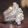 925 Sterling Silver Gorgeous Wide Band Rings for Women Full Dazzling AA Cubic Zirconia Luxury Bridal Wedding Rings Jewelry GiftsGood product