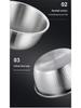 German Stainless Steel Bowl Set for Vegetable Washing, Egg Beating, Dough Kneading, and Cooking - Free Shipping