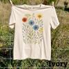 Vintage Wildflower Shirt, Cottagecore Botanical Graphic Tee, Comfort Colors Floral Top, Dark Granola Nature Apparel, Prairie Aesthetic Gift