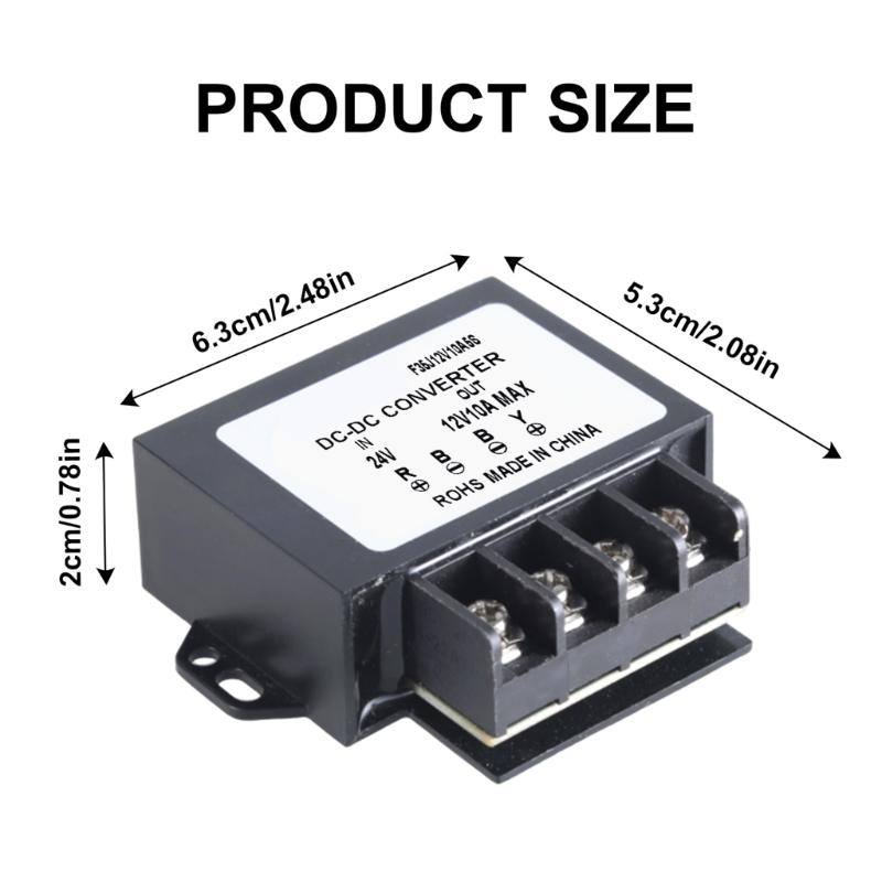 Robuste DC24V auf 12V 10A Abwärtswandler Abwärtsadapter Leistungsreduzierer für LKW-Ausrüstung