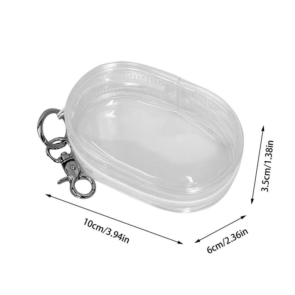 

Multifunctional Clear Data Cable Storage Box Portable Outdoor Travel Transparent Headset Storage Bag Data Cable Round Storage прозрачный