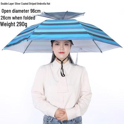 Shixun Freihändiger faltbarer Regenschirmhut mit UV-Schutz