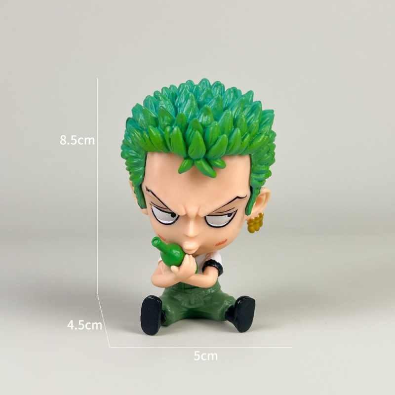 

Набор коллекционных фигурок из ПВХ One Piece с собранными аниме-персонажами для декора автомобиля и в качестве идей для подарка Zoro