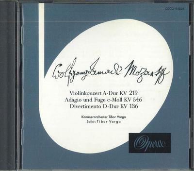 CD VARGA  Mozart  Violin Concerto No 5 Dive COCQ84526  Japan Classical Used