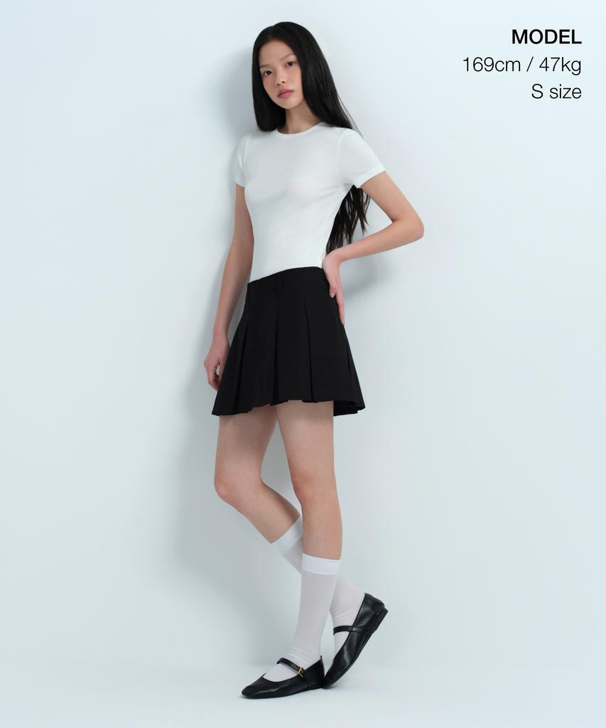 MUSINSA STANDARD WOMAN Women'S Ribbed Slim Fit T-Shirt [White]