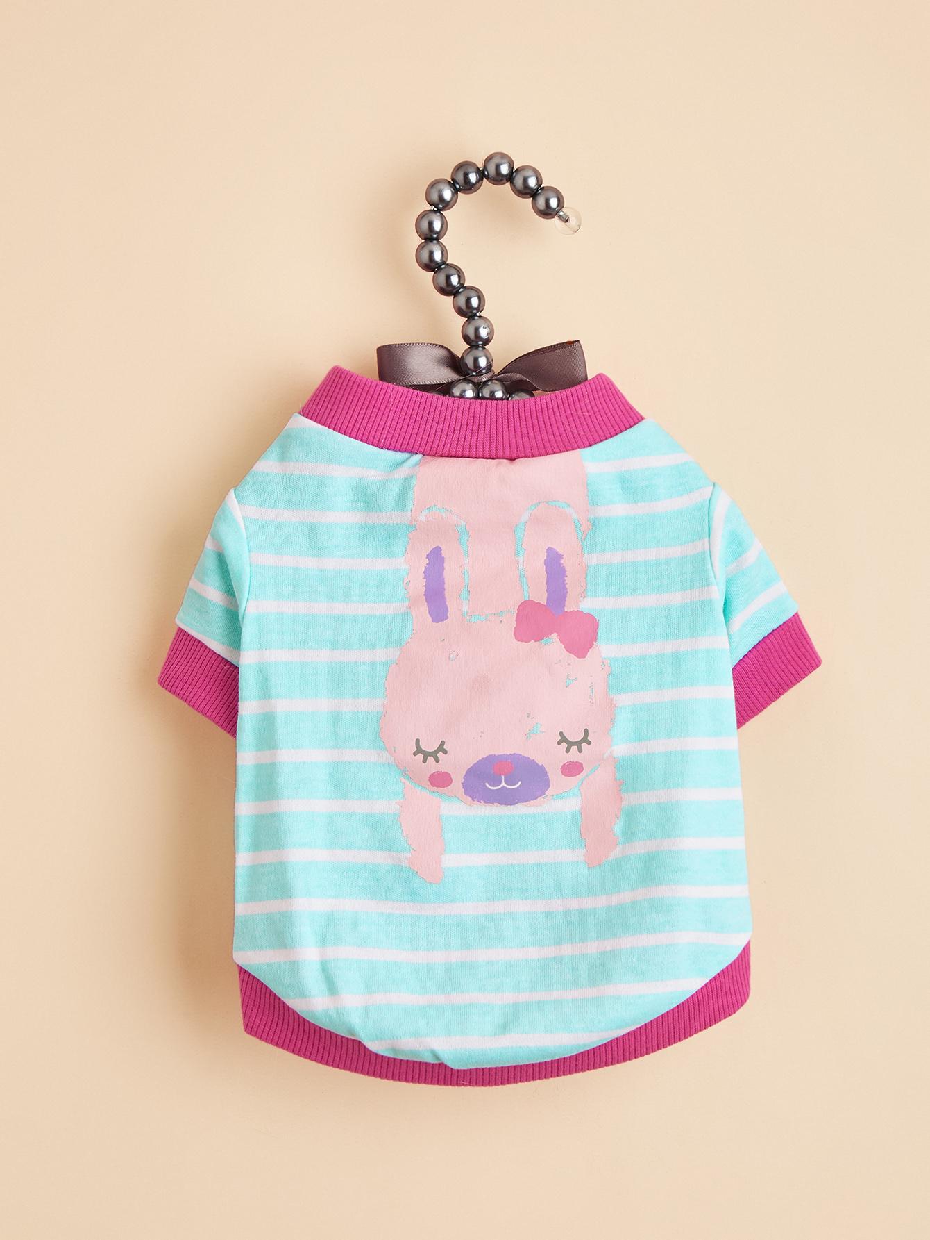 

Dog Shirts Cute Animals Striped Clothes for Small Medium Dogs Costume Comfortable Dog Tank Top Puppy Gift Pet Clothes XS（old） синій