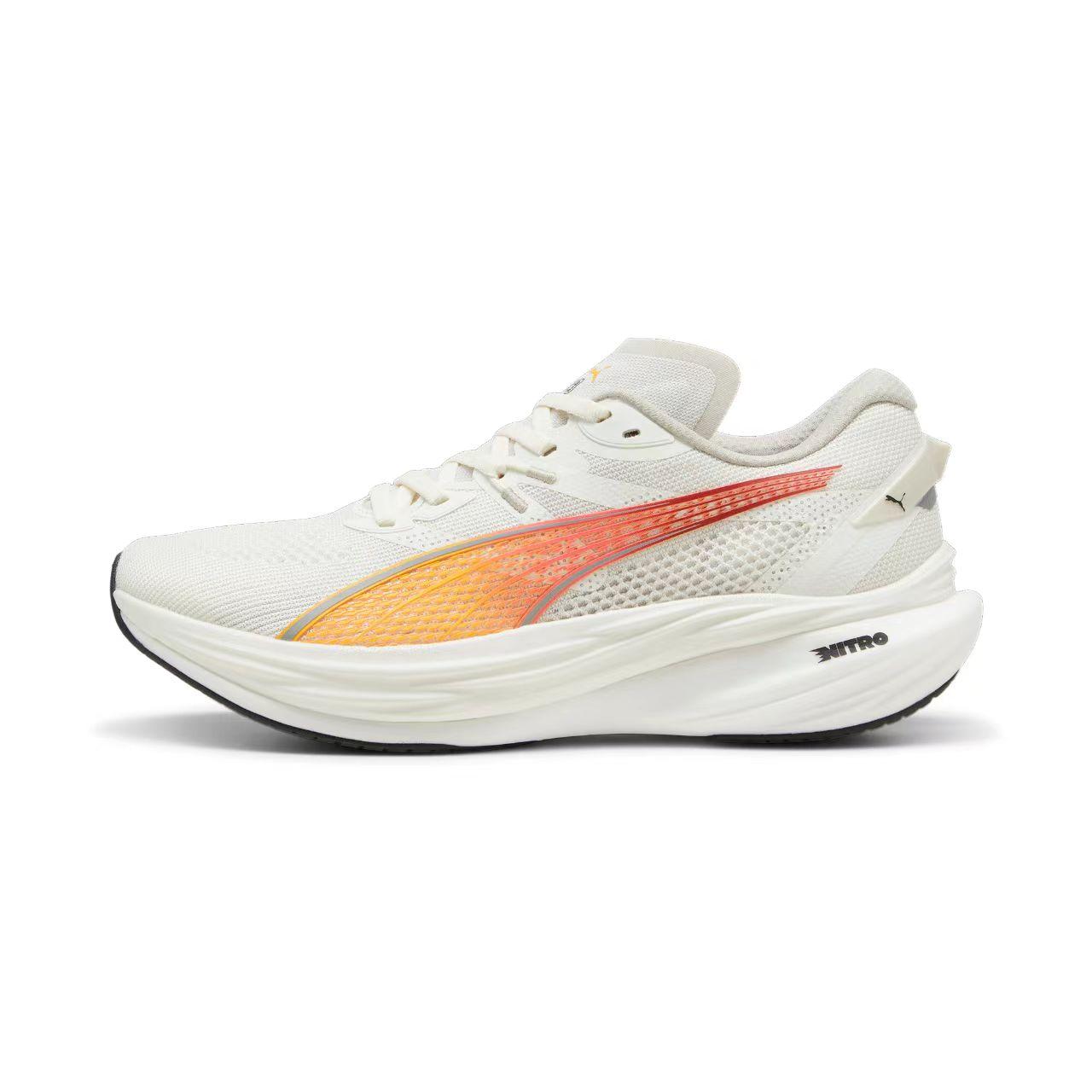 

Puma Deviate Nitro 3 Comfortable Versatile Non-Slip Low-Top Long Distance Running Shoes Men sneaker White Yellow 309707-03 40.5