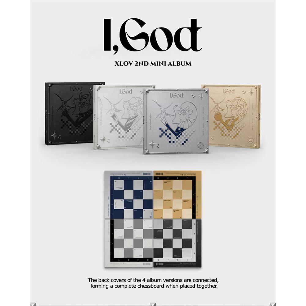 [הזמנה מוקדמת] XLOV I,God אלבום K-Pop CD כרטיס צילום רשמי סט 4 גרסאות