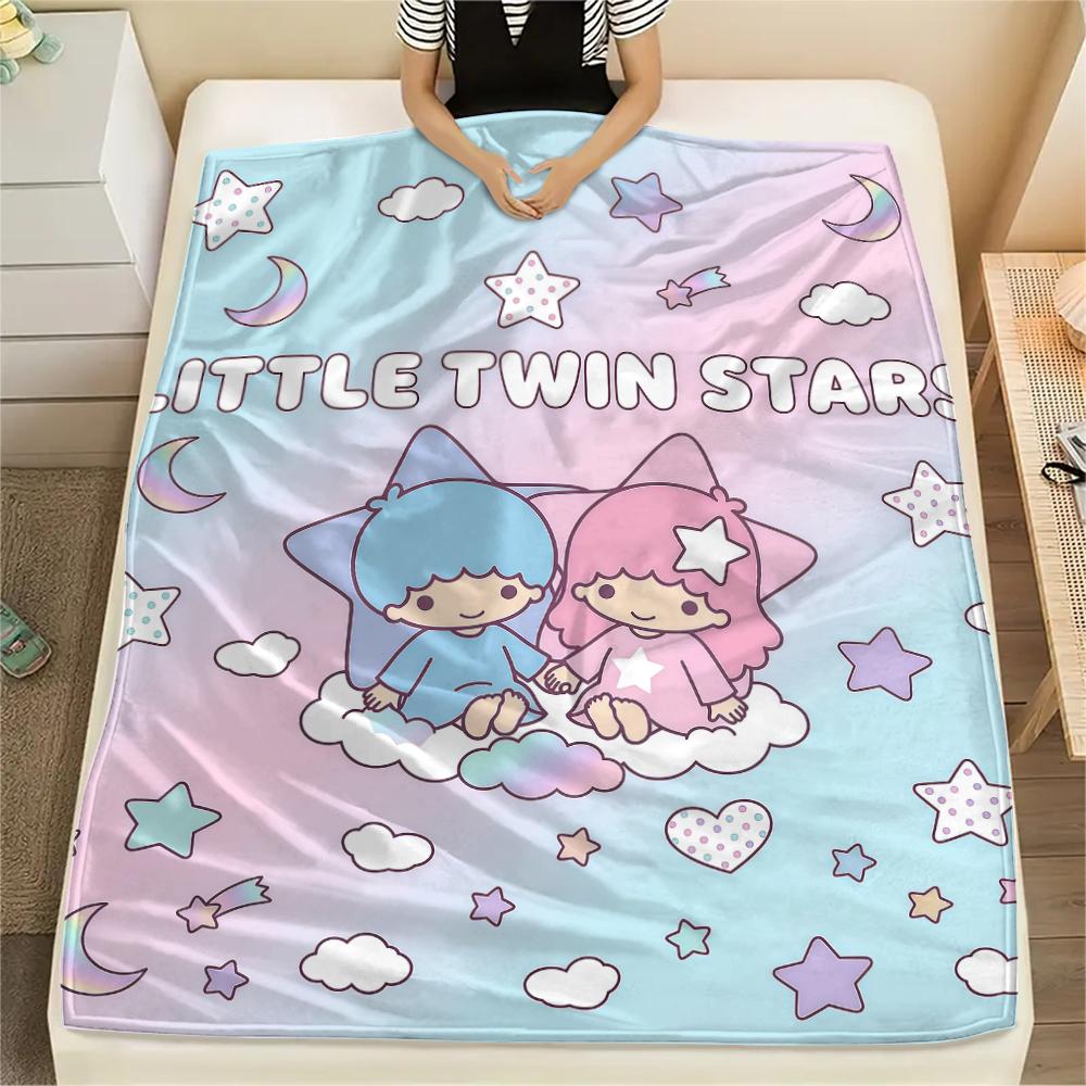 1PC Sanrio Cute Print Flannel Blanket, High Quality All Seasons, Home Decor, Warmth and Comfort, Perfect for Christmas Gifts