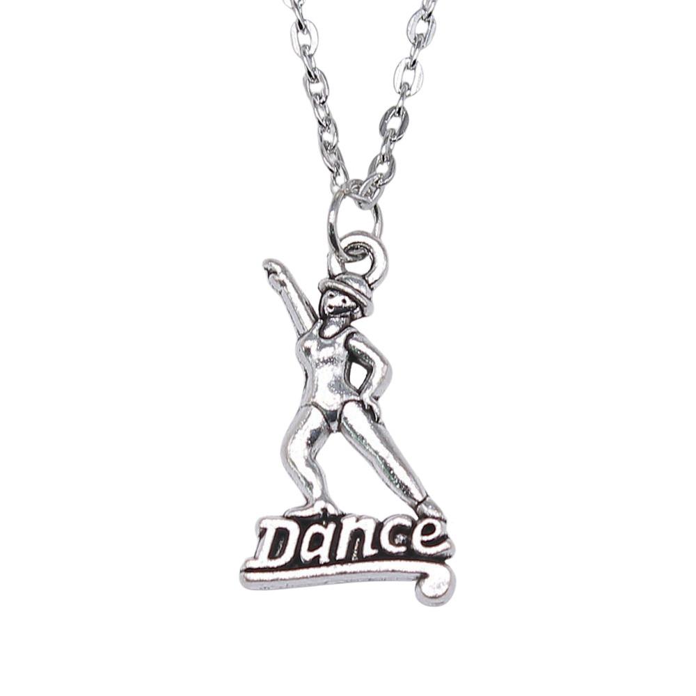 Athlete Charm Necklace Sports Adventure Pendant For Men Outdoor Enthusiast Jewelry 43cm Chain