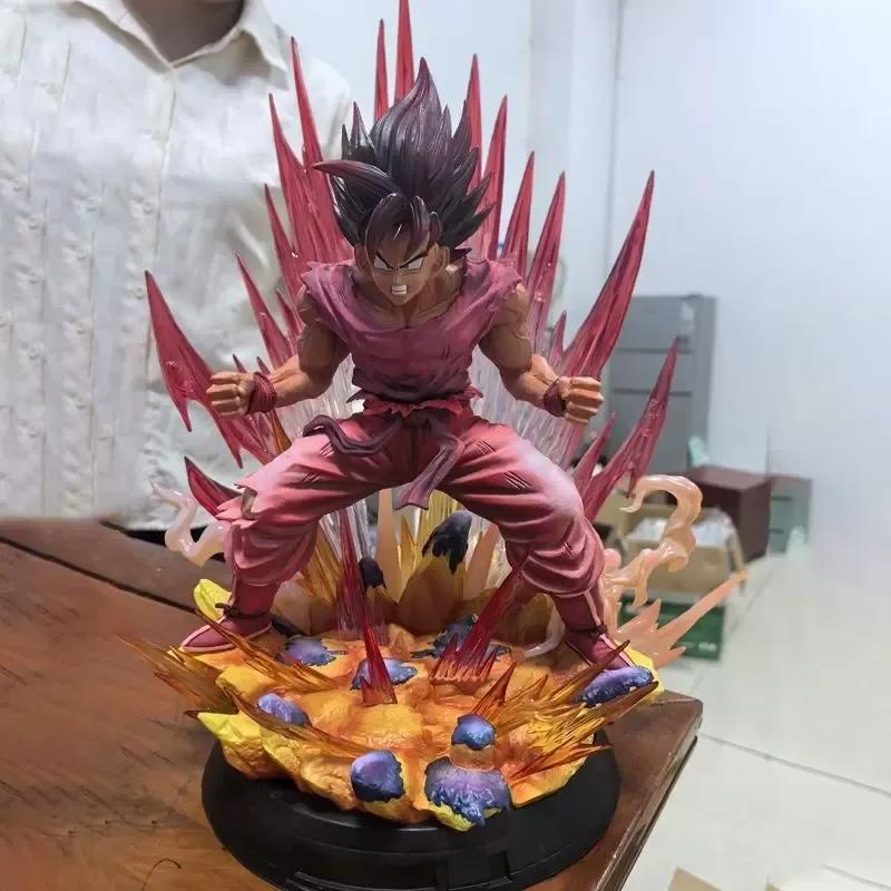 Dragon Ball Son Goku Kaioken Gk Statue Red Aura Anime Action Figure Collectible Desktop Decor Model For Anime Fans And Collector