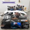 Bieber Pattern Bedding Set Quilt Cover Pillowcase Home Decor Gift (1 * Duvet Cover + 2 * Pillowcase, Without Core)