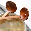 1Pcs Wooden Spoon Kitchen Ladles Soup Spoon Japanese Wood Serving Spoons Big Ramen Spoon Soup Noodle Hop Pot Strainer Tableware