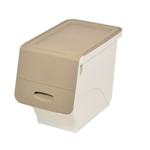 Pearl Metal Kitchen Storage Container with Lid, Slim L, Brown, Made in Japan, HB-2534