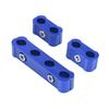 X AUTOHAUX Engine Spark Plug Wire Separator Loom Divider Organizer Clamp Aluminum Alloy 28mm Set of 2 Blue