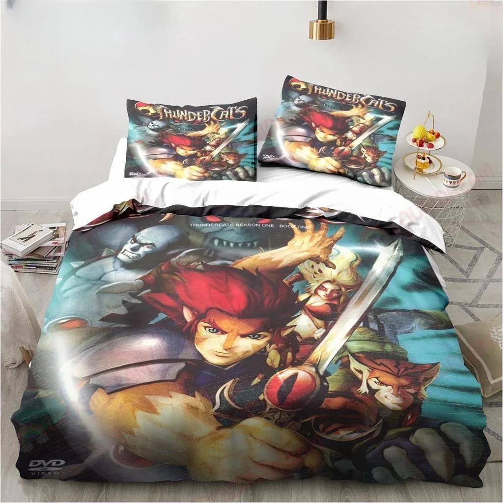 Carton Thundercats Beding Set Shet King Twin Double Child Beding Set Mircofiber Or Polyester Soft with Soft Fabric Duvet Cover Set Home Textiles