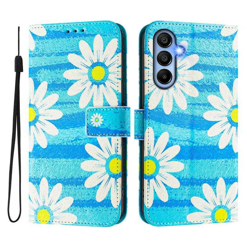 Luxury Flip Leather Case For Samsung Galaxy A35 Flip Cover On For SAM A35 A55 A26 5G A15 4G A05 A05s Wallet Bags Flower Cases