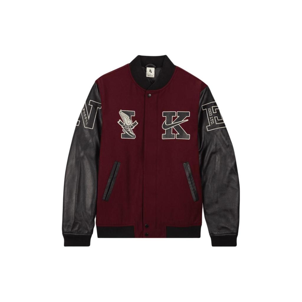 Nike Classic Comfort Leather Jacket Men Outerwear Dark-Brown Black FQ0299-681