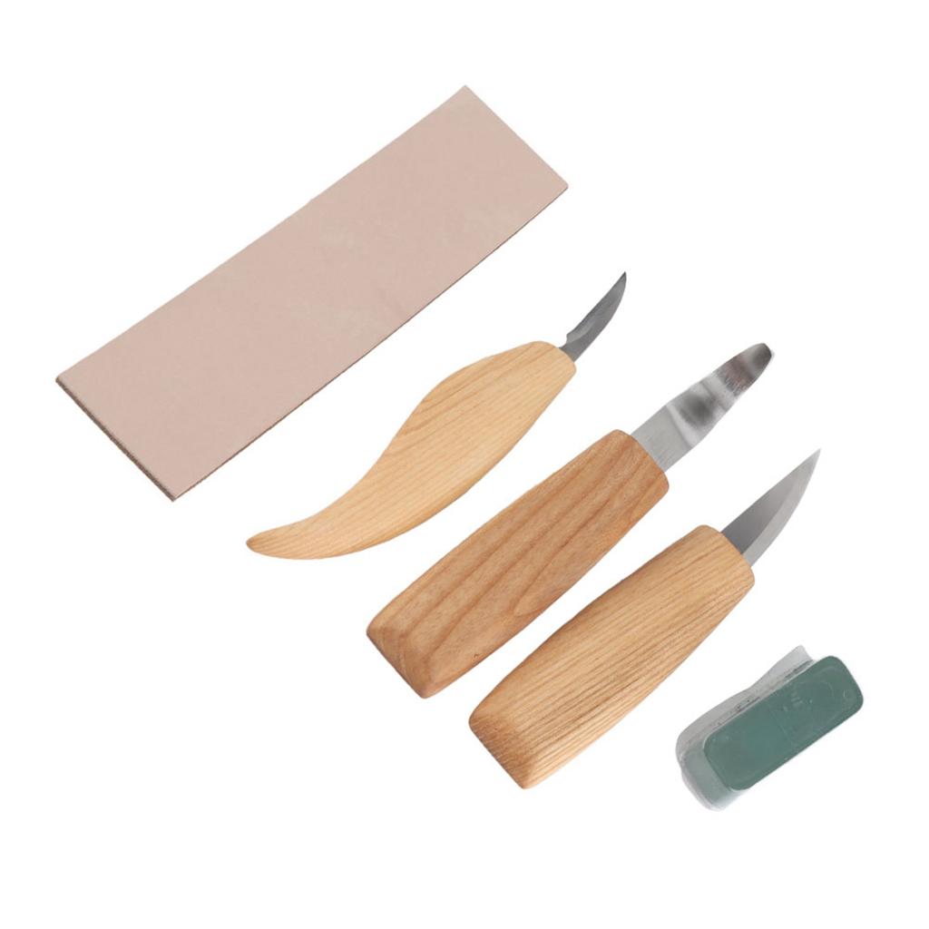 5pcs/set Wood Carving Tools Set Hand Wood Engraving Chisels Knife Spoon Carving Tool Set