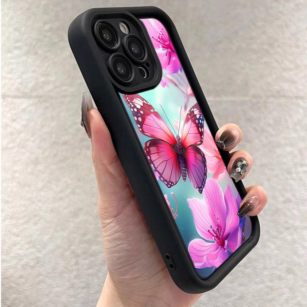Angel Eye TPU Soft Phone Case for Samsung A05 A04 A10 A30 A13 A23 A53 A14 A24 A34 A54 A15 A25 A35 A55 S20 S23 FE S24 Ultra Ae66 Butterfly flower Cute