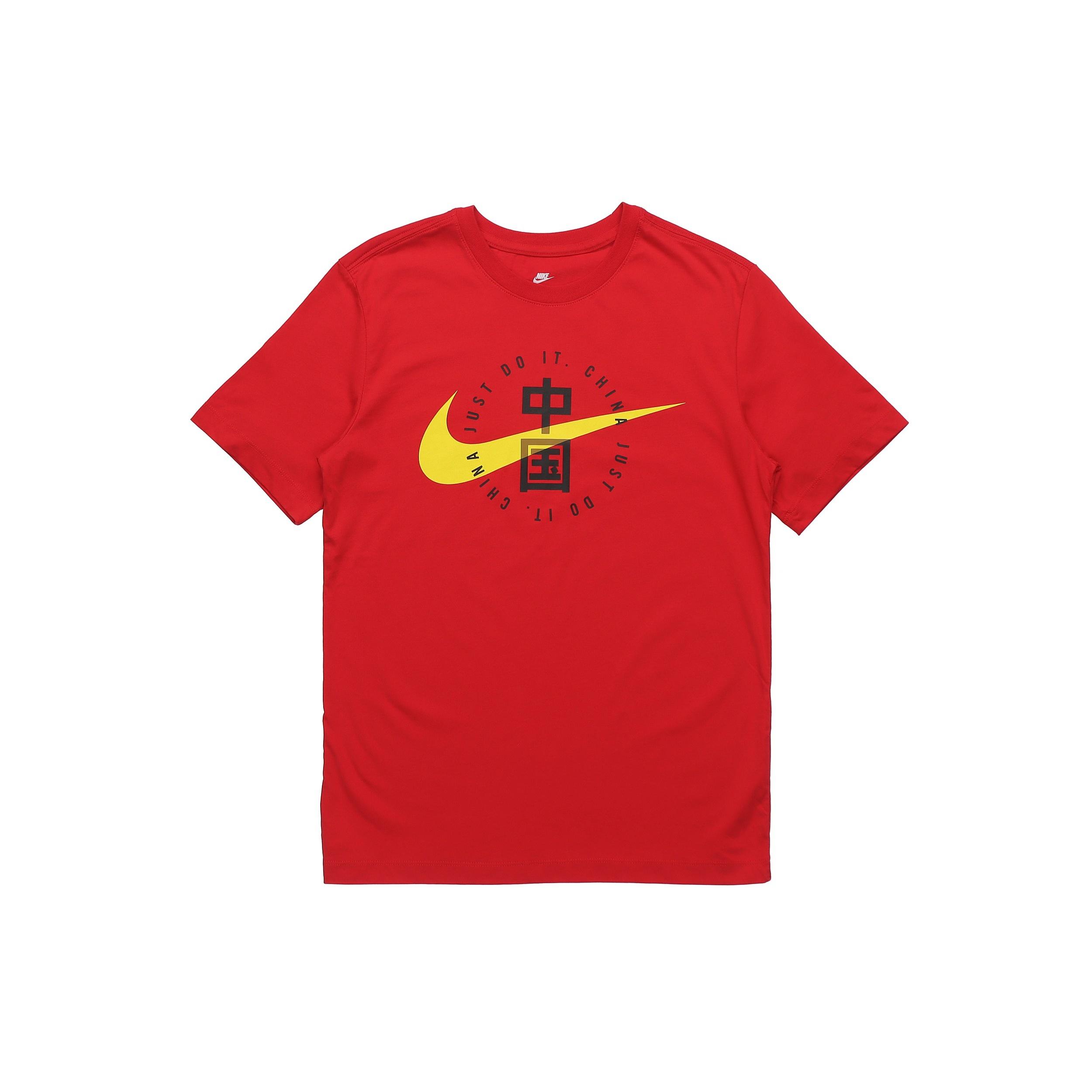 Nike Sportswear China Alphabet Short Sleeve Red Men s CZ3575-650 L