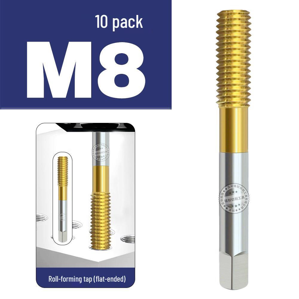 Baiste Titanium Spiral Taps Set: Cobalt-Plated M3-M12