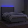 VidaXL Sommier à Lattes de Lit avec Matelas et LED, Lit Rembourré, Lit Double, Lit Adulte de Chambre à Coucher Intérieur, 3138149