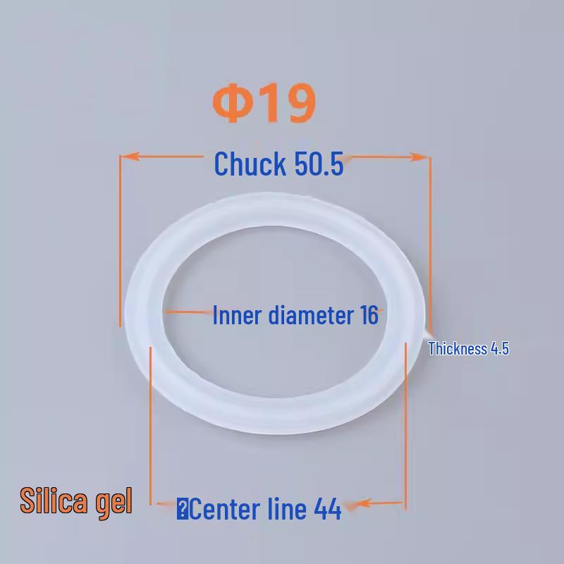 Sanitary Grade Quick Release Silicone Rubber Gasket with Stainless Steel Clamp Φ19 Clamp 50.5 (Silicone)