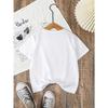 European Size Childrens Round-neck Short-sleeved T-shirt with Cartoon Animal Concert Pattern Print