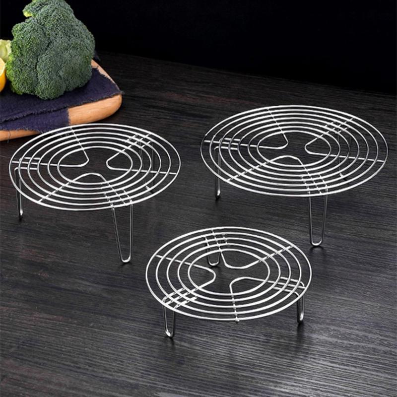 304 Stainless Steel Steamer Rack Multifunction Pot Steaming Tray Dumplings Eggs Grill Stand Kitchen Tableware Cooking Utensils