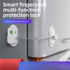 Fingerprint Lock No Punching Refrigerator Protective Lock Bold Chain Locker Electronic Lock Office Smart Lock Password Lock