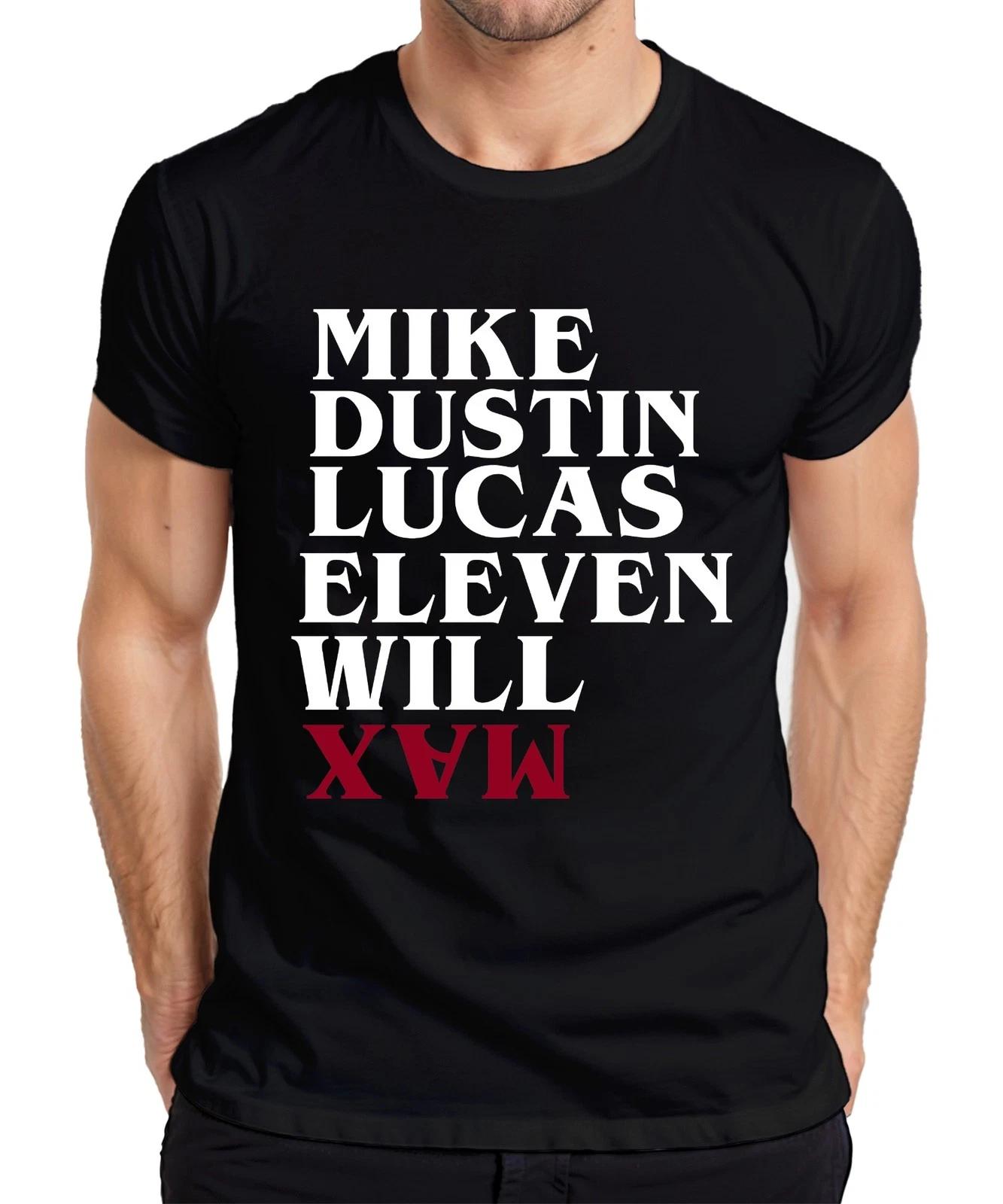 Stranger Mike Dustin Lucas Eleven Will Max Retro Serienfan Herren T-Shirt L