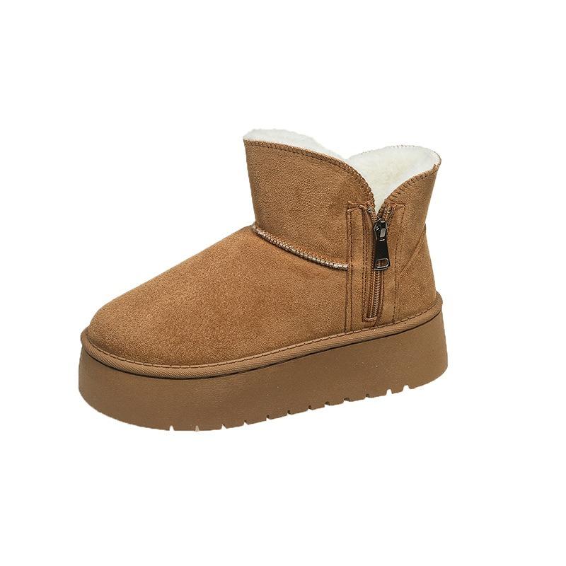 Thick-soled Shoes, Large-sized Snow Boots, New Fashionable and Warm Cotton Boots, Thickened Student Women's Boots