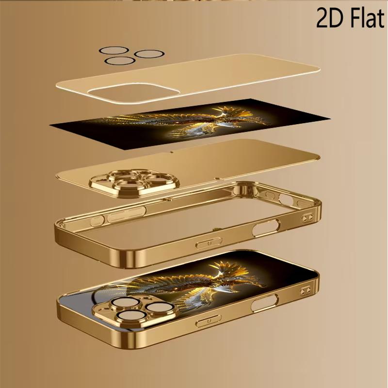 Golden Eagle Patterned Tempered Glass Design for iPhone16 17 ProMax 1514 1312 11ProMax Phone Case Camera Cover Shockproof Hard B