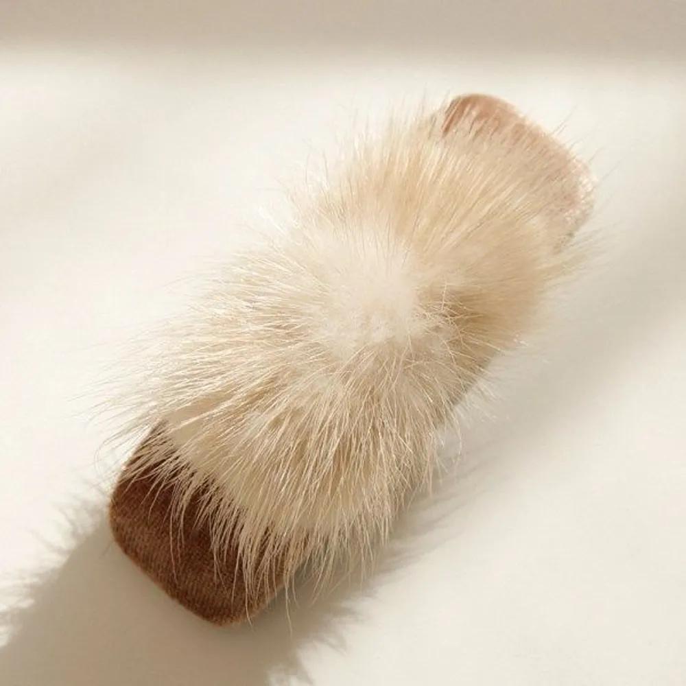 J Lauren Mink Brown Half-Up Automatic Hairpin H0924