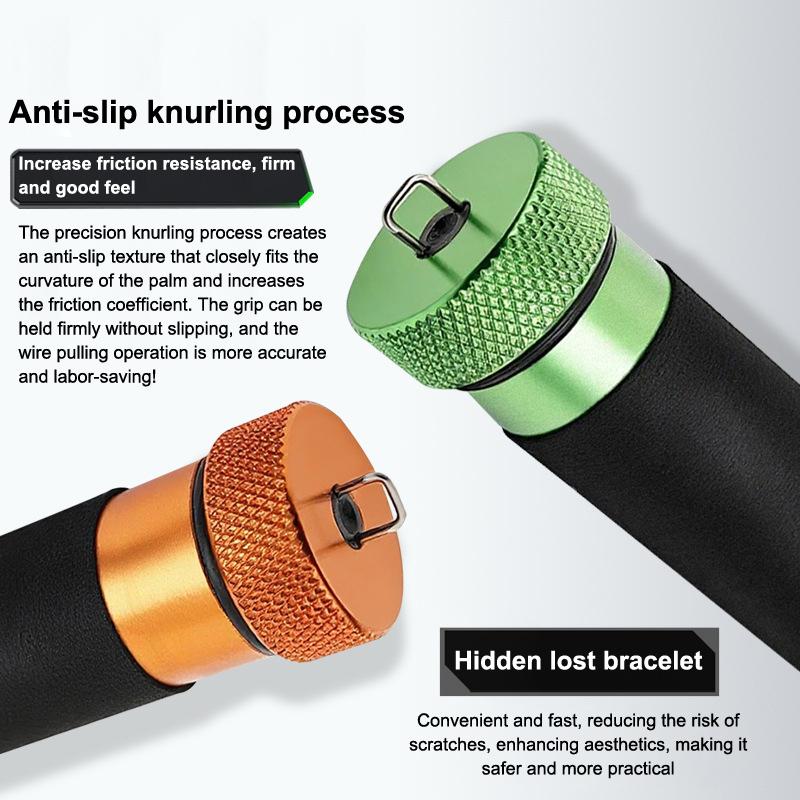 1/2/3Pcs Aluminum Alloy Line Pull Rod Anti-Slip Rubber Pull Rod Fishing Reel Tighten The Leader Knot Protect Hands Fishing Tools