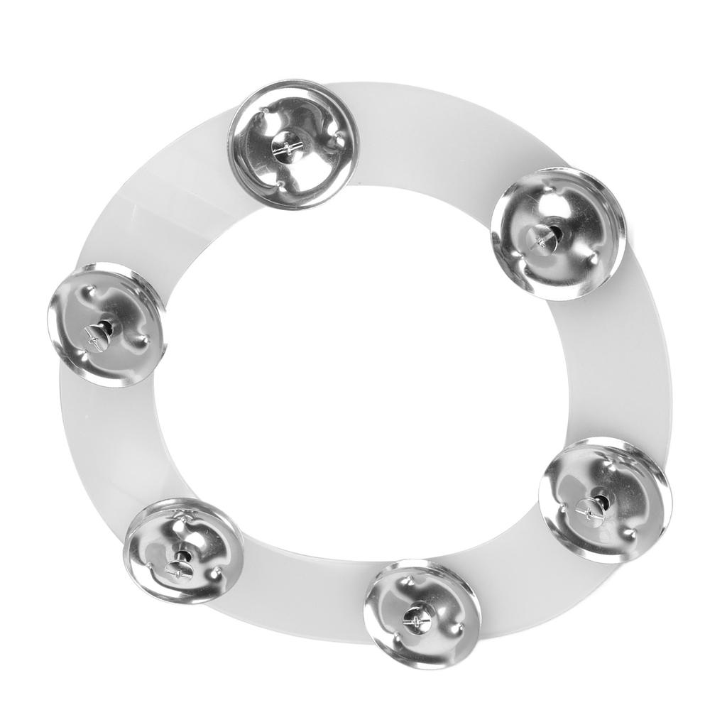 Drum Hi Hat Ring Bell Silicone Double Rows 6 Pieces Cymbal Ching Ring Tambourine