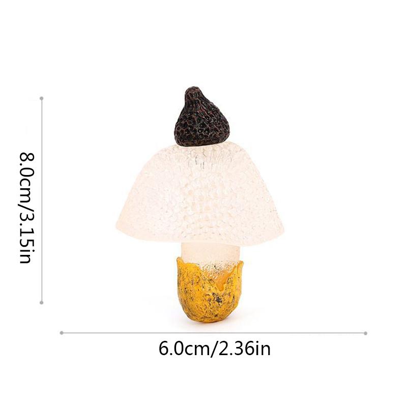 Mini Fairy Garden Miniatures Mushroom Garden Decoration Resin Mushroom Craft Miniature Artificial Bonsai Small Ornament