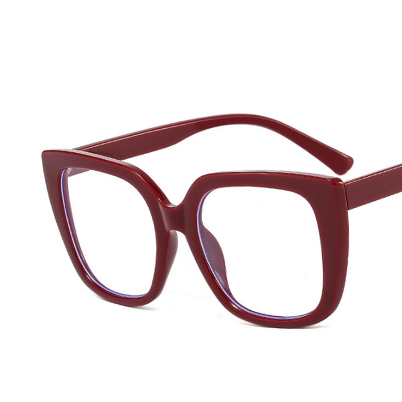 Oversize Square Frame Clear Lens Glasses Colorful Leopard Myopia Nerd Spectacles Degree -0.5 -1.0 -2.0 -3.0 -4.0 To -6.0