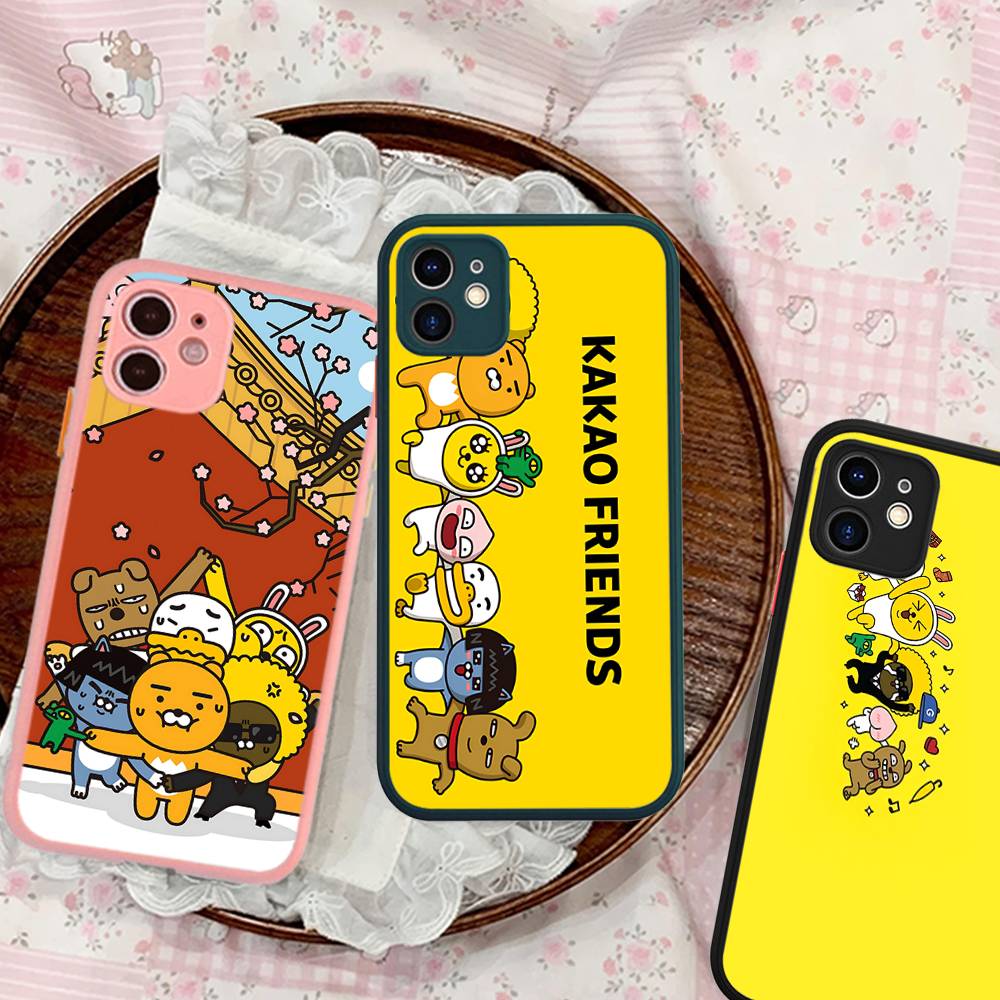 K-KAKAOS FRIENDS Cartoon Phone Case For IPhone 17 16 15 14 11 12 13 Mini Pro XS Max Plus Funda Shell