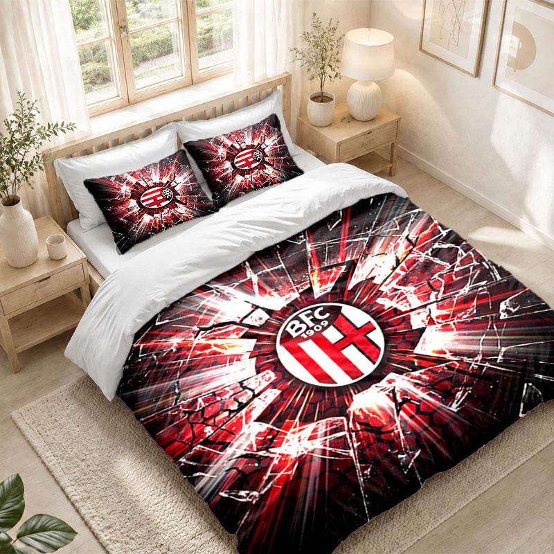 Bedding Set 1 Duvet Cover 2 Pillowcases Bologna FC Print Bedroom Home Decoration