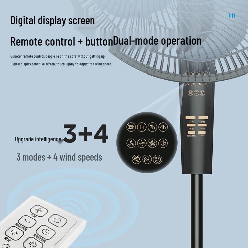 Midea FS45-23DR Oscillating Floor Fan CN plug (adapter included)